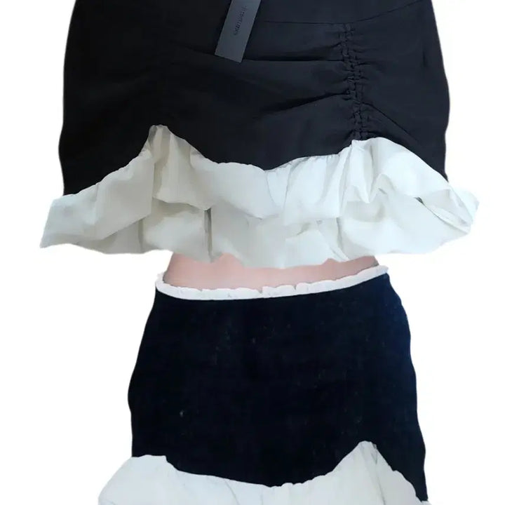 [BUNJANG] Threetimes Bubbling Skirt Black M / 쓰리타임즈 버블링 스커트 블랙 M 택 O 착샷O