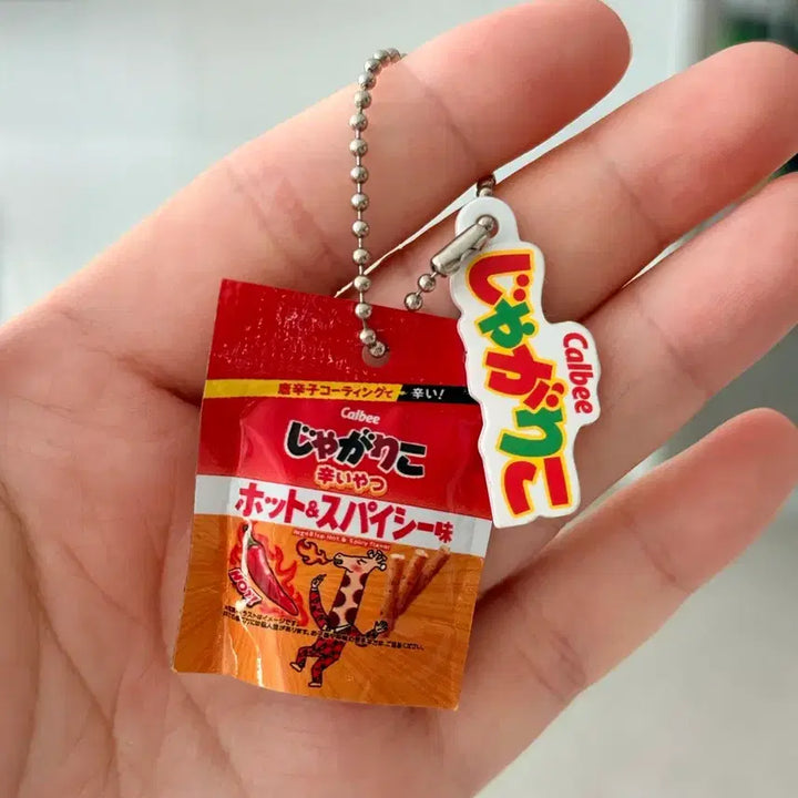 [BUNJANG] Calbee Jagarico Hot &amp; Spicy Keychain Gacha / Calbee Calbee 자가리코 키링 핫&amp;스파이시 가챠