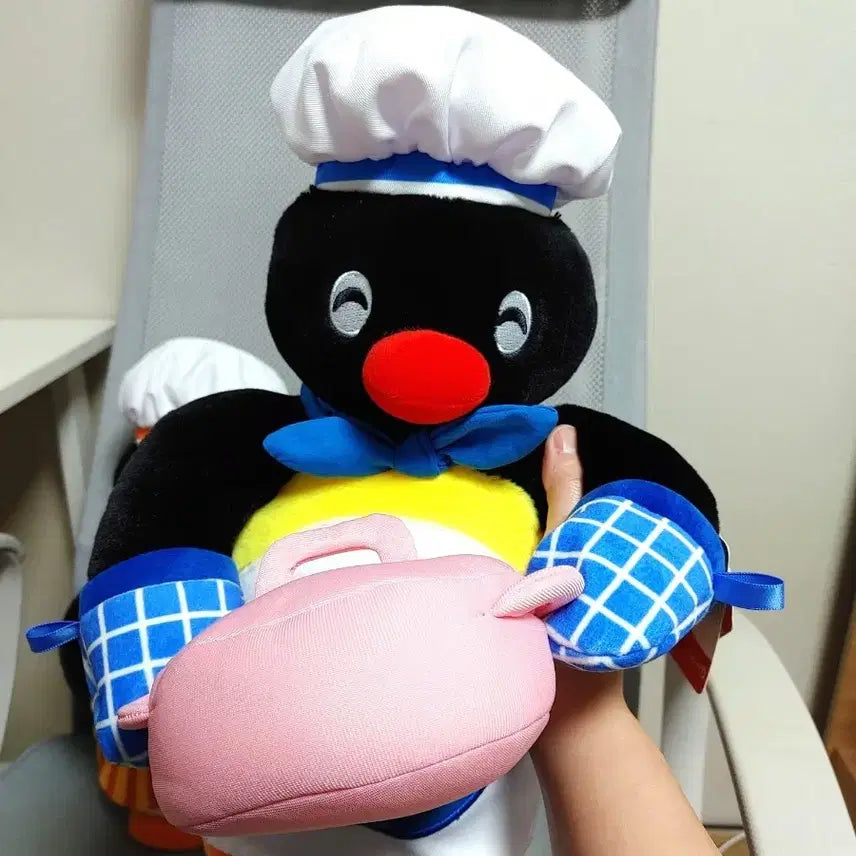 [BUNJANG] Pingu Chef Doll Set / 핑구 요리사 인형 세트 2개 일괄