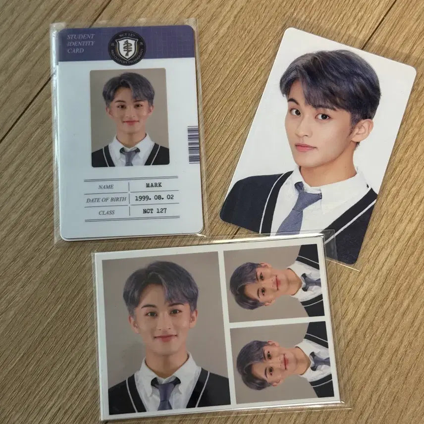 [BUNJANG] NCT 127 Mark School Kit Photocard, ID Card Bundle Set / 엔시티 마크 일괄 스쿨키트 포카 증사 아이디카드 nct 127