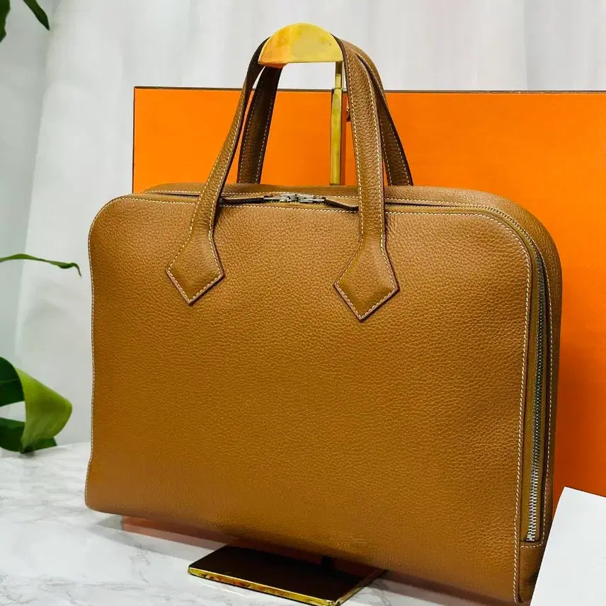 [BUNJANG] Hermès Victoria Light Camel Gold Handbag / 에르메스 빅토리아 라이트 카멜골드
