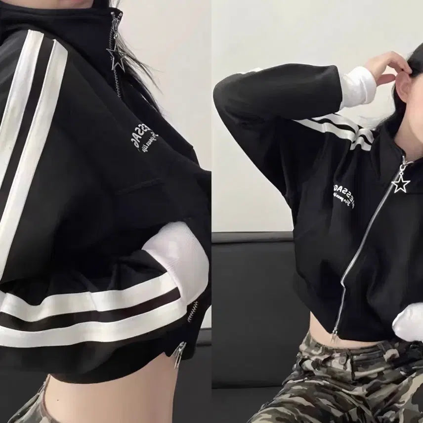 [BUNJANG] Y2K Cropped Track Top Adidas Vintage Jersey / 트랙탑 크롭 져지 y2k 갸루 빈티지 아디다스
