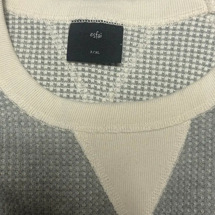 [BUNJANG] XL Espiye Waffle Crewneck Gray / XL 에스파이 와플 크루넥 그레이