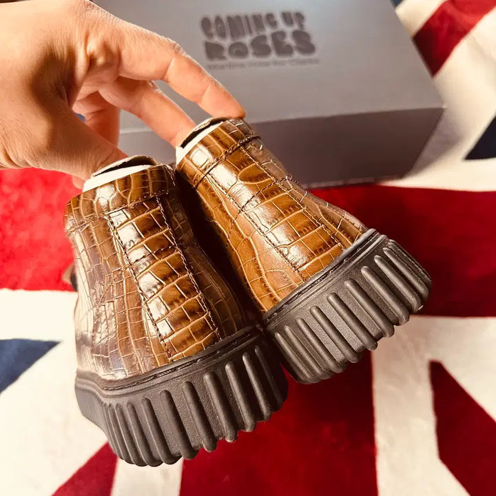 [BUNJANG] Clarks x Martine Rose Torhill Hi Brown Croc Leather Mid Boots / 클락스x마틴로즈/브라운 컬러 토힐 미들부츠/UK10사이즈 판매합니다.
