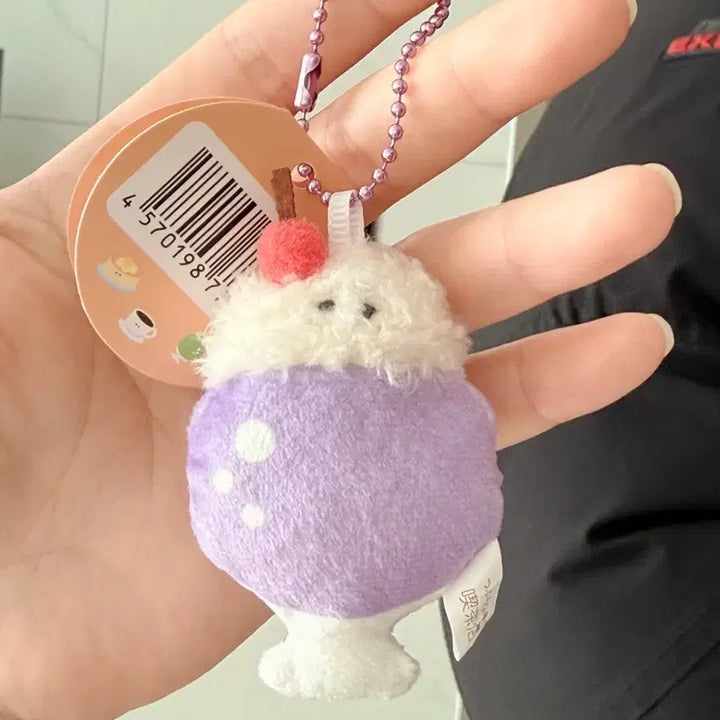 [BUNJANG] Dessert Plush Keychain Purple White / 디저트 인형 키링 퍼플 화이트 가챠