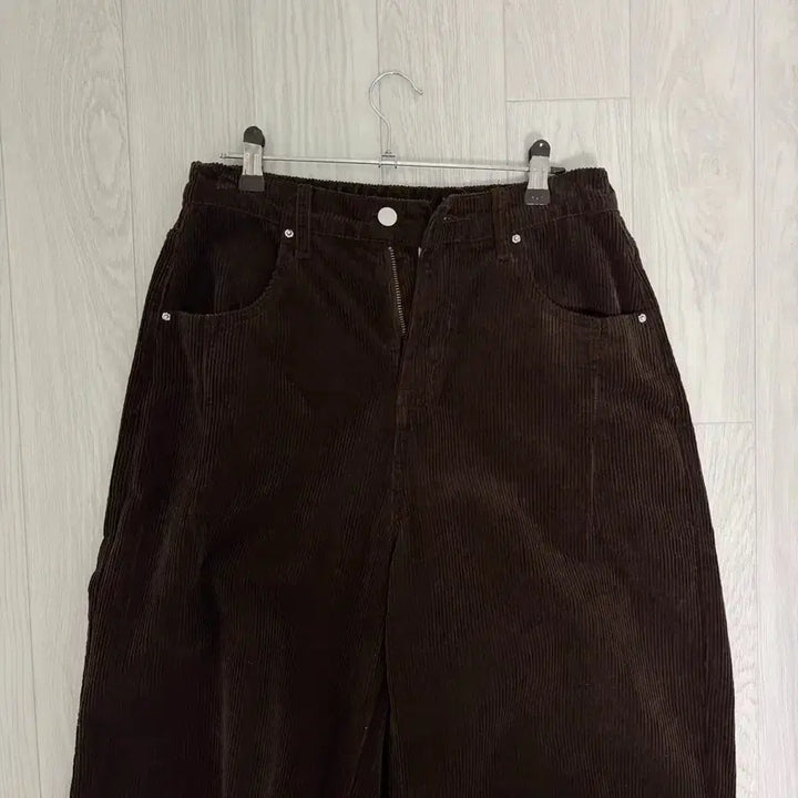 [BUNJANG] Brown Corduroy Ribbed Wide Pants / 브라운 코듀로이 골지 와이드 팬츠