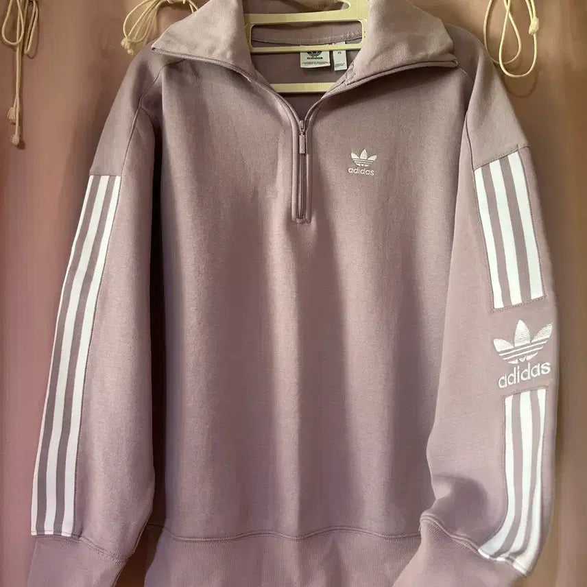 [BUNJANG] Adidas Firebird Half-Zip Purple Sweatshirt / 아디다스 파이어버드 반집업 아디다스 불꽃 퍼플 하프집업 아디 맨투맨