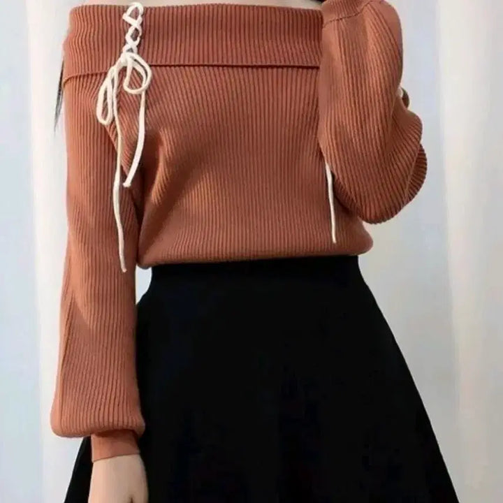 [BUNJANG] Off-Shoulder Knit Top / 오프숄더 니트