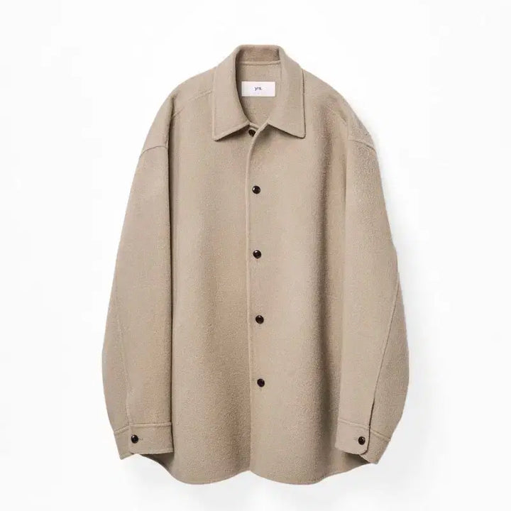 [BUNJANG] Years Ago Cashmere Blend Shirt Jacket Beige / (2) 이얼즈어고 포이카 셔츠 자켓 베이지