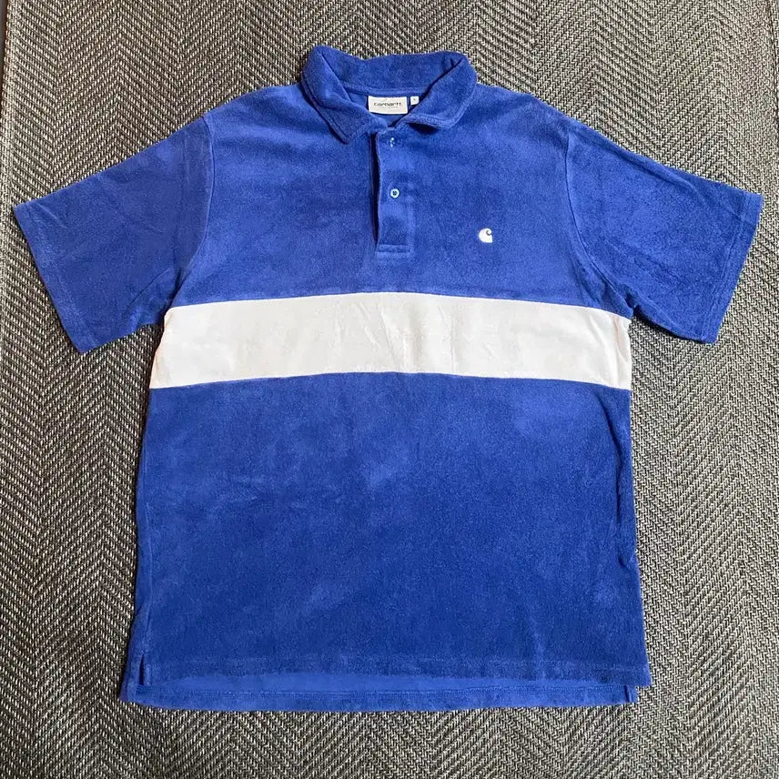 [BUNJANG] Carhartt Towel Fabric Short Sleeve Polo Shirt L / 칼하트 타월 소재 반팔 카라티 L