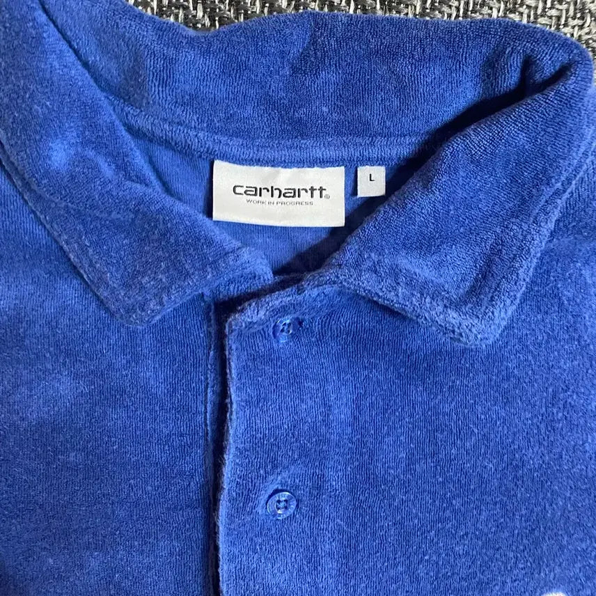 [BUNJANG] Carhartt Towel Fabric Short Sleeve Polo Shirt L / 칼하트 타월 소재 반팔 카라티 L