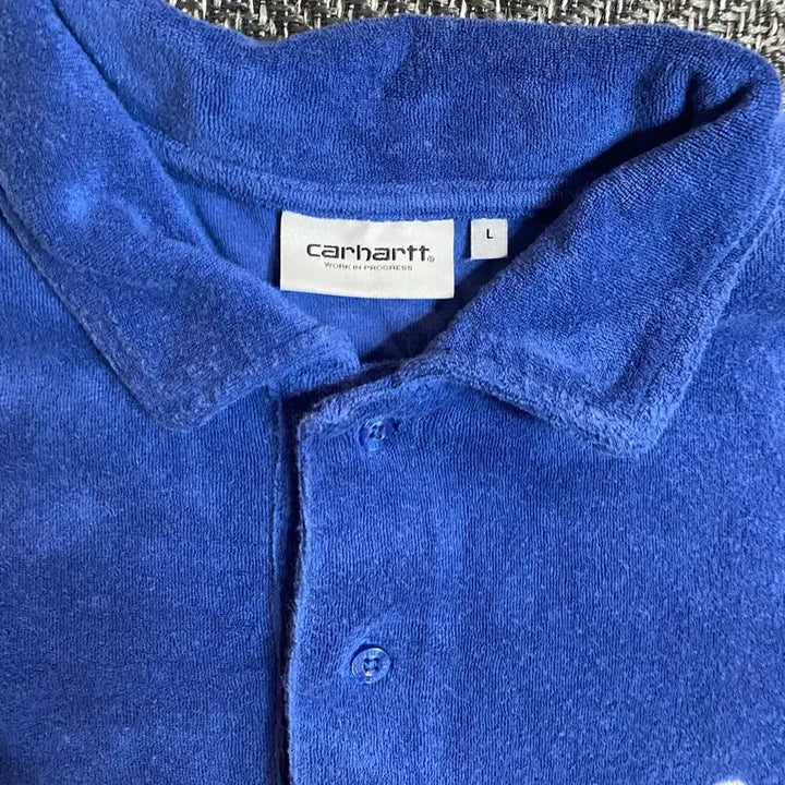 [BUNJANG] Carhartt Towel Fabric Short Sleeve Polo Shirt L / 칼하트 타월 소재 반팔 카라티 L