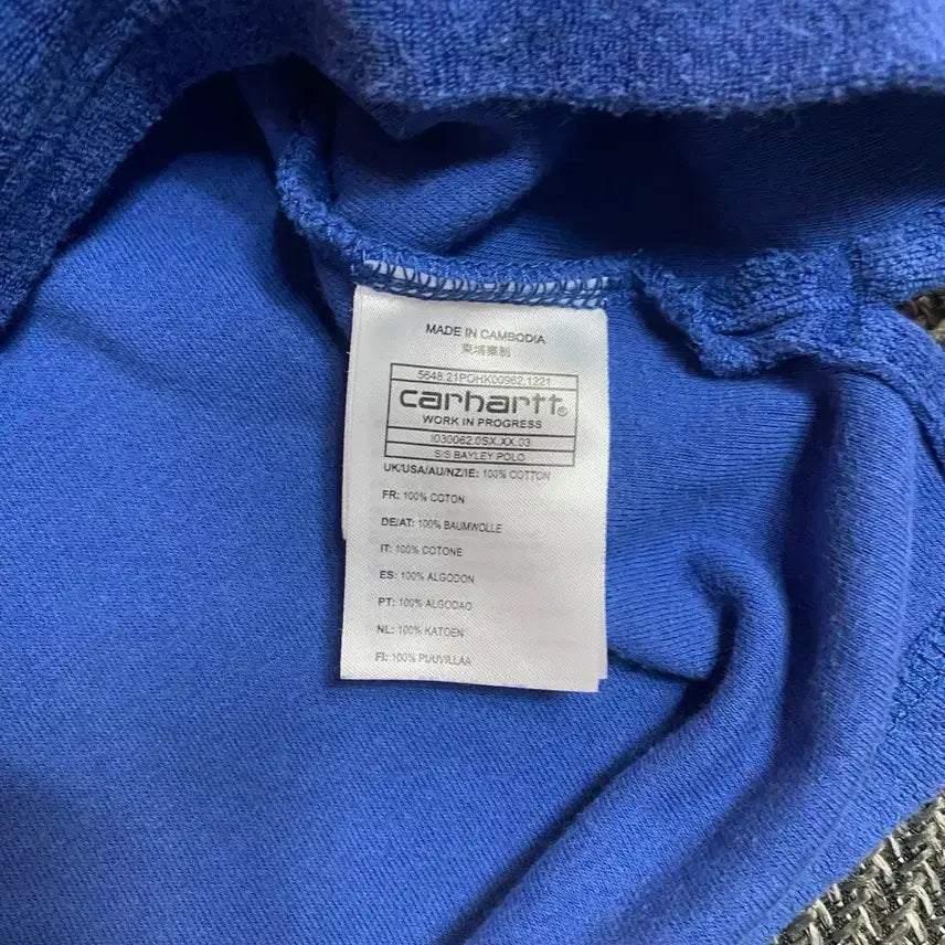 [BUNJANG] Carhartt Towel Fabric Short Sleeve Polo Shirt L / 칼하트 타월 소재 반팔 카라티 L