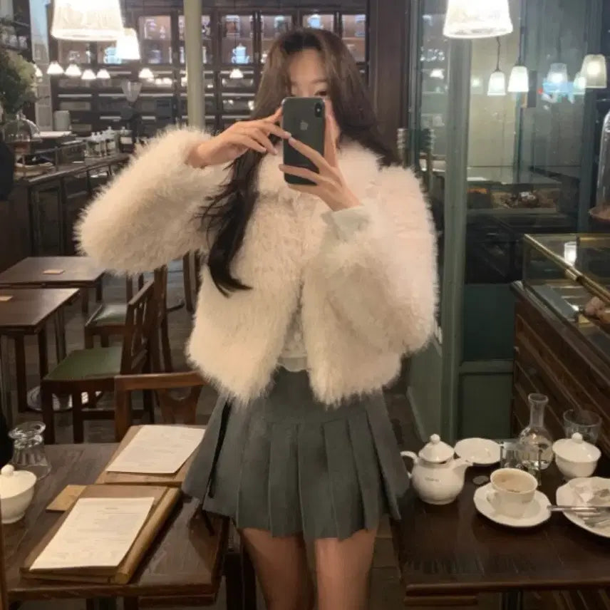 [BUNJANG] Siye Baby Royal Fur Jacket Ivory / [Siye] 시예 베이비 로얄 퍼 자켓 아이보리