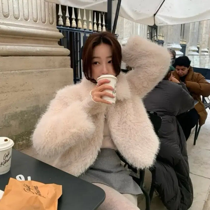 [BUNJANG] Siye Baby Royal Fur Jacket Ivory / [Siye] 시예 베이비 로얄 퍼 자켓 아이보리