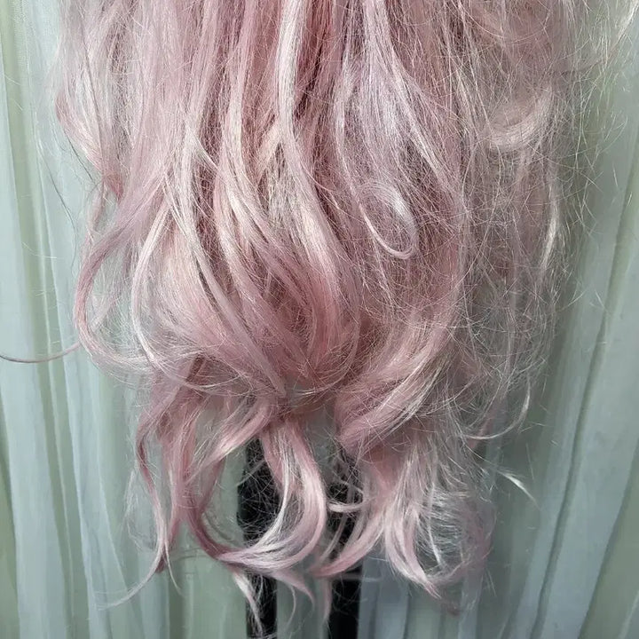 [BUNJANG] Pink Wave Long Wig / 핑크 웨이브 롱가발