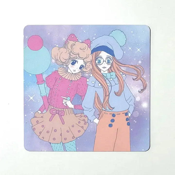 [BUNJANG] Shuga Shuga Rune Special Edition Illustration Coaster (Shocolat & Vanilla) / 슈가슈가룬 팝업 특전 일러스트 코스터 쇼콜라 바닐라