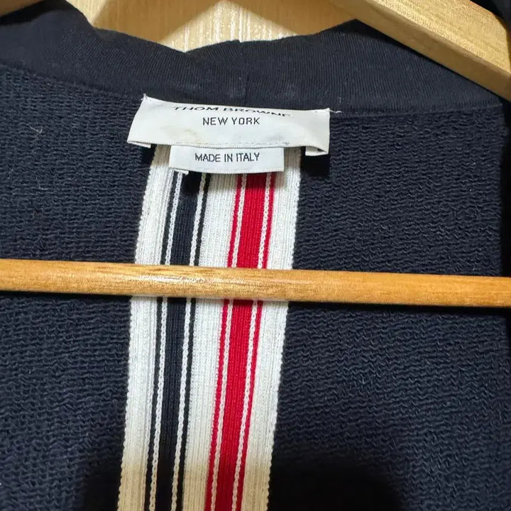 [BUNJANG] Thom Browne Navy Back Stripe Hoodie Zip-Up / 정품-톰브라운 네이비 백삼선 후드집업