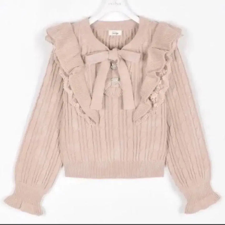 [BUNJANG] Evelyn Lace Trim Knit Top / 에블린 evelyn 프릴 리본 레이스 니트 리즈리사 버블즈 피움