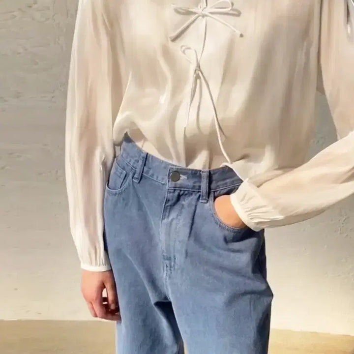 [BUNJANG] DRAGONBLUES Shimmer Blouse / 드래곤블루스(DRAGONBLUES) 쉬머 블라우스 55-66 새상품