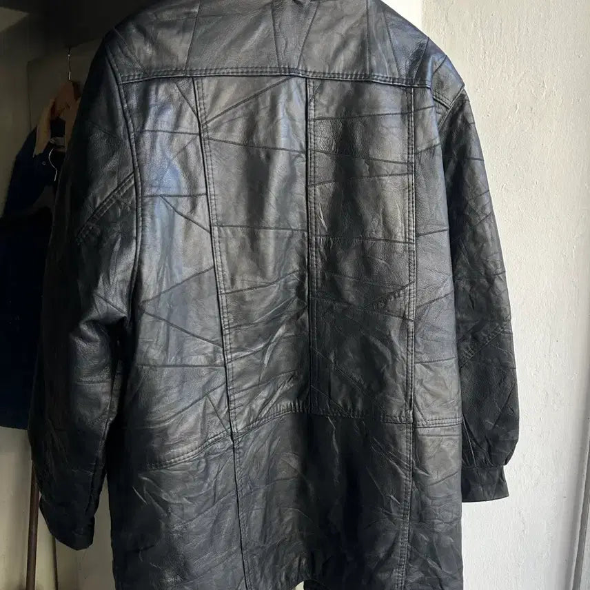 [BUNJANG] Vintage Leather Car Coat / 빈티지 가죽 카코트