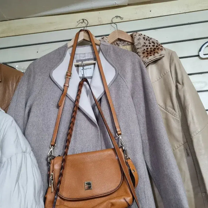 [BUNJANG] Sisley Brown Leather Flap Shoulder Bag / Crossbody Bag / 시슬리 브라운 플랩 숄더겸크로스백