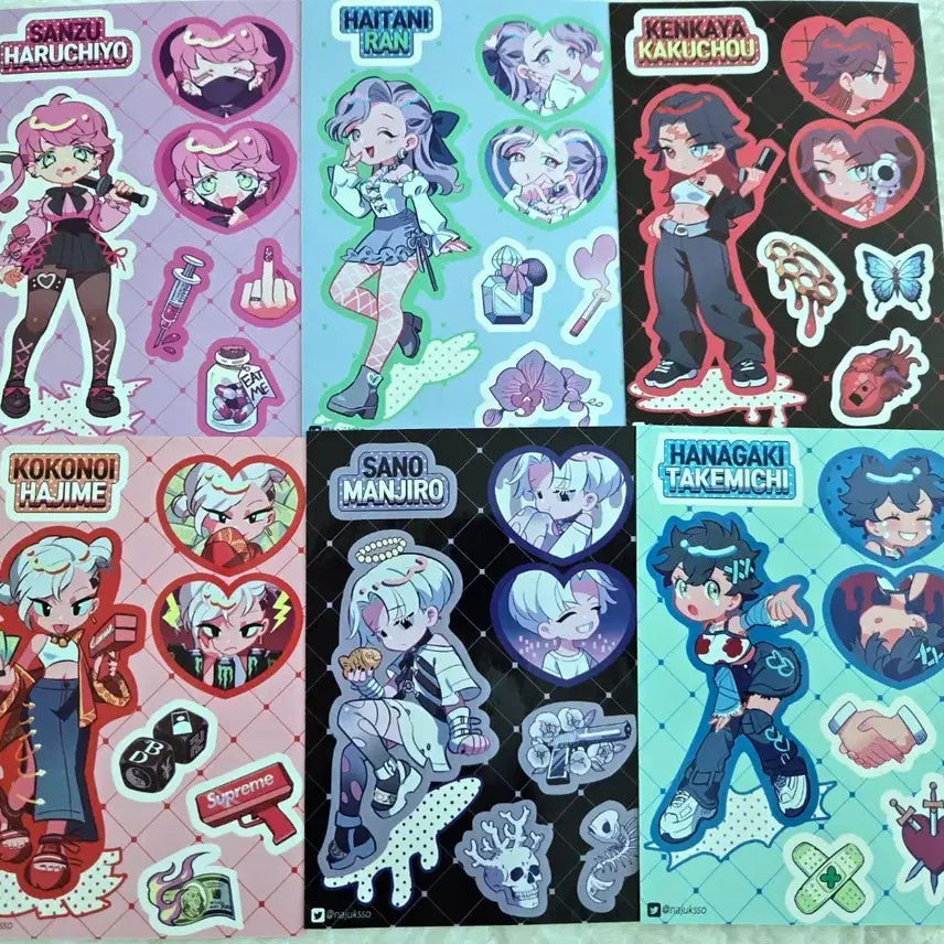 [BUNJANG] Tokyo Revengers Unofficial Sticker and Polaroid Bundle Set / 도리벤 비공굿 스티커 폴라로이드 일괄