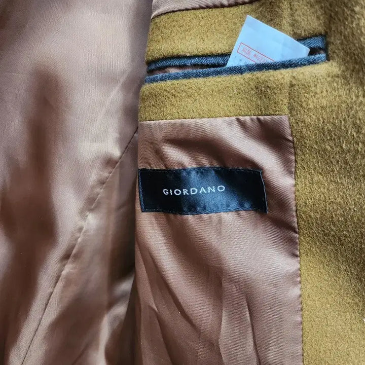 [BUNJANG] Giordano Camel Brown Single Wool Coat / 지오다노 카멜 브라운 싱글 울코트
