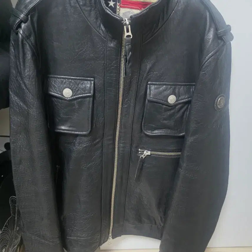 [BUNJANG] True Religion Leather Jacket / 트루릴리젼 양가죽 100~105