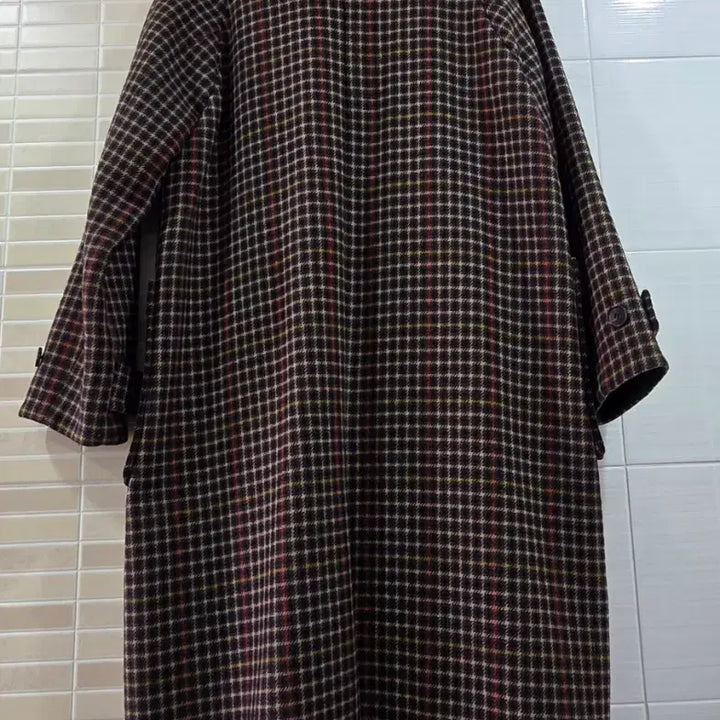 [BUNJANG] Atcorner Check Long Coat / 앳코너 체크 롱 코트