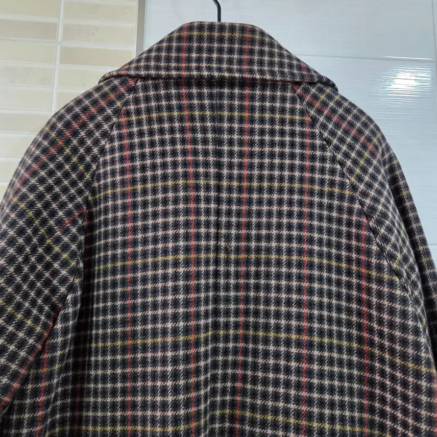 [BUNJANG] Atcorner Check Long Coat / 앳코너 체크 롱 코트