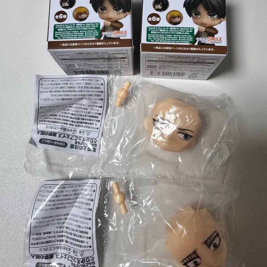 [BUNJANG] Attack on Titan Nendoroid Levi Face Swap Figure Set / 진격의거인 넨도로이드 페이스 스왑 리바이 2종