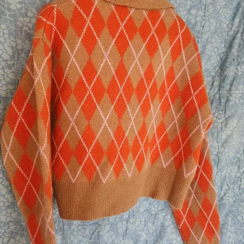 [BUNJANG] ZARA Argyle Knit Sweater / 자라 아가일 니트