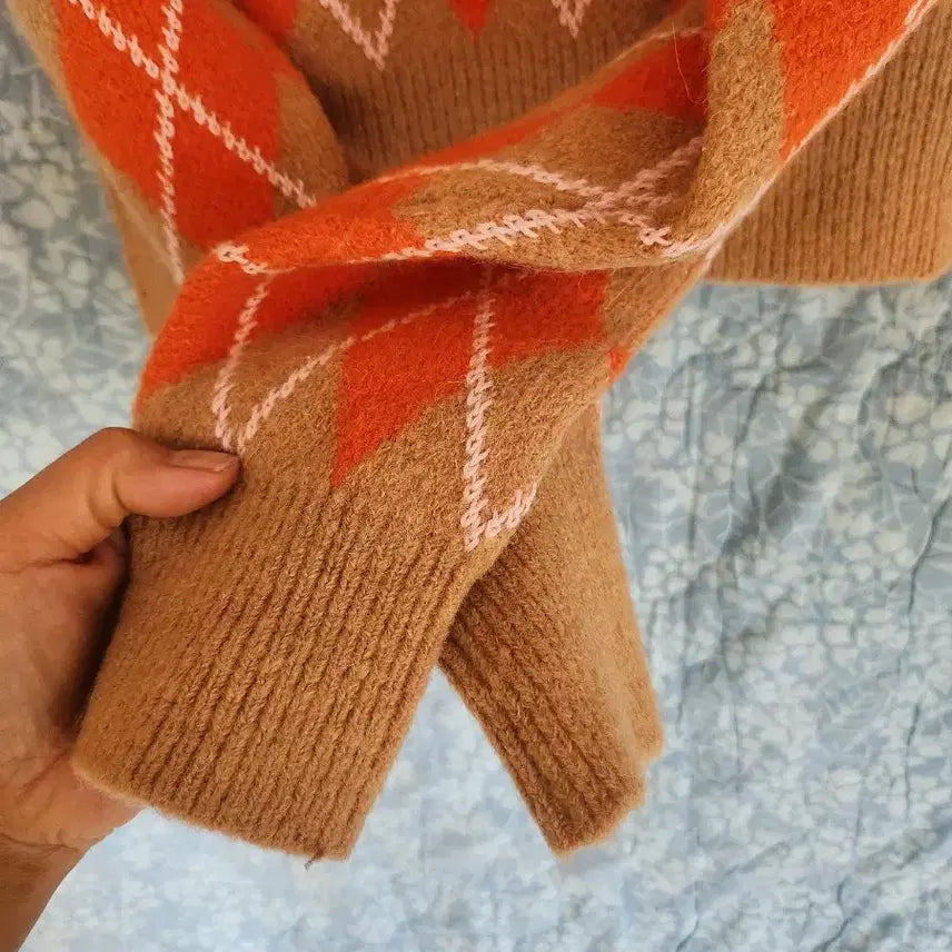 [BUNJANG] ZARA Argyle Knit Sweater / 자라 아가일 니트