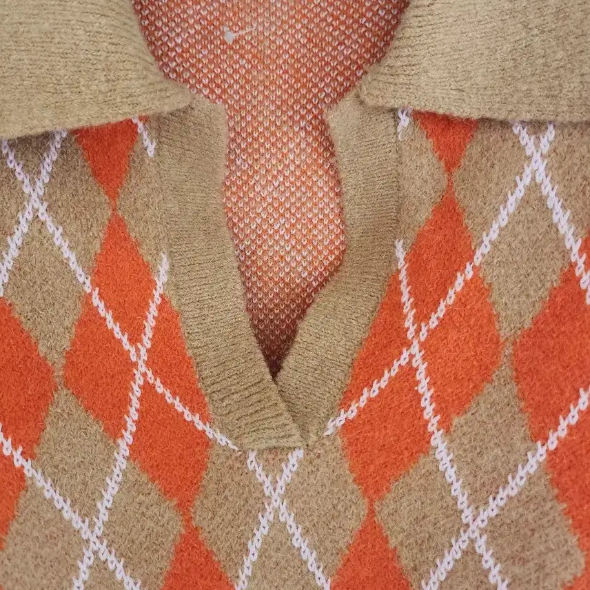 [BUNJANG] ZARA Argyle Knit Sweater / 자라 아가일 니트