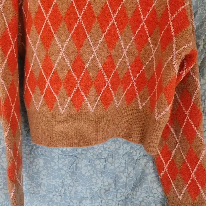 [BUNJANG] ZARA Argyle Knit Sweater / 자라 아가일 니트