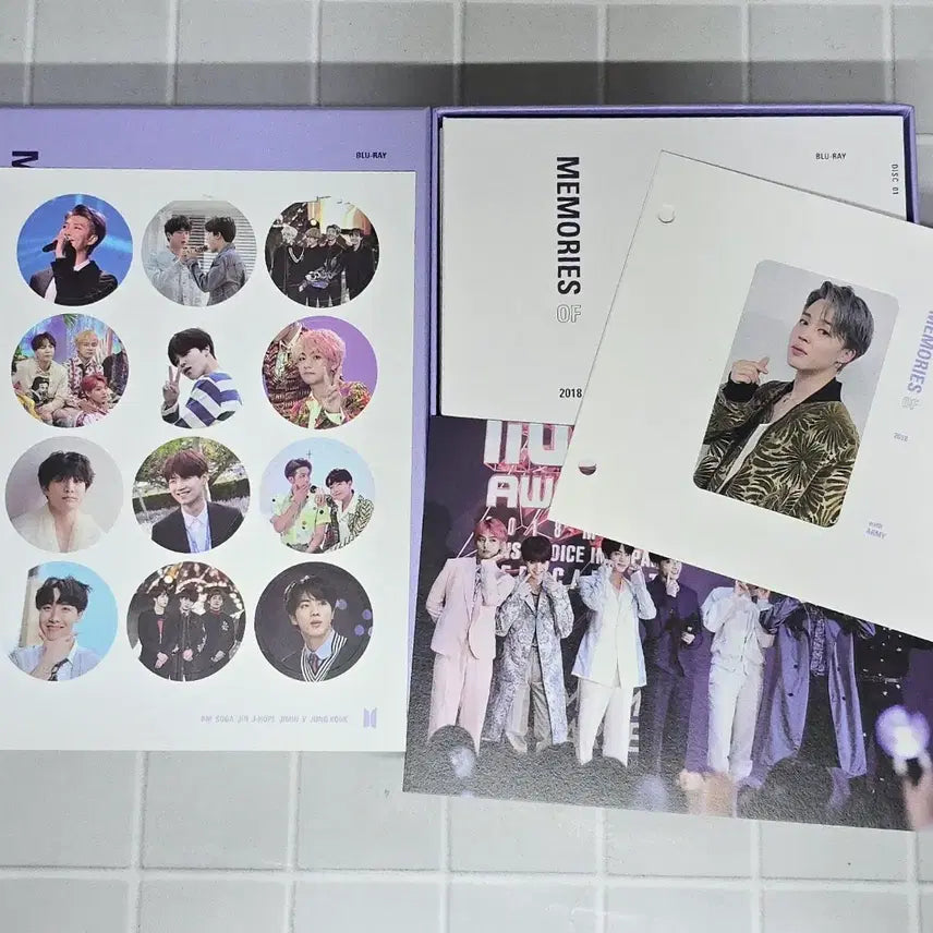 방탄소년단 2018 메모리즈 블루레이 풀셋 지민 포카 포함 BTS