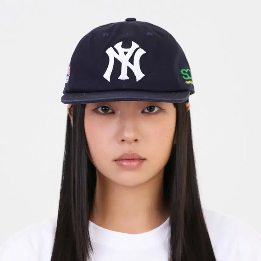 [BUNJANG] A.N Navy Logo Ball Cap / A.N 로고 캡-NAVY