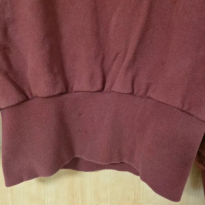 [BUNJANG] Burgundy Puff Sleeve Fleece Sweatshirt / 버건디 퍼프 기모 맨투맨 티셔츠