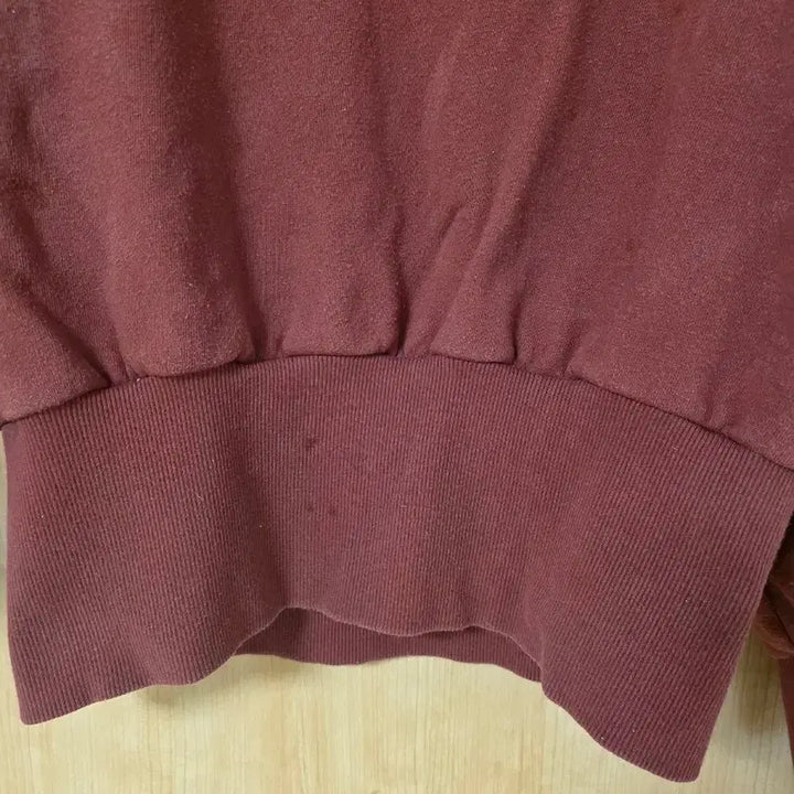 [BUNJANG] Burgundy Puff Sleeve Fleece Sweatshirt / 버건디 퍼프 기모 맨투맨 티셔츠