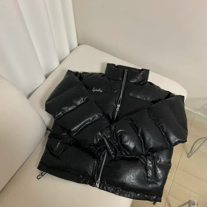 [BUNJANG] ZimBro Heavy Leather Short Padded Jacket / (네고가능) 짐브로 헤비레더 숏패딩 새상품
