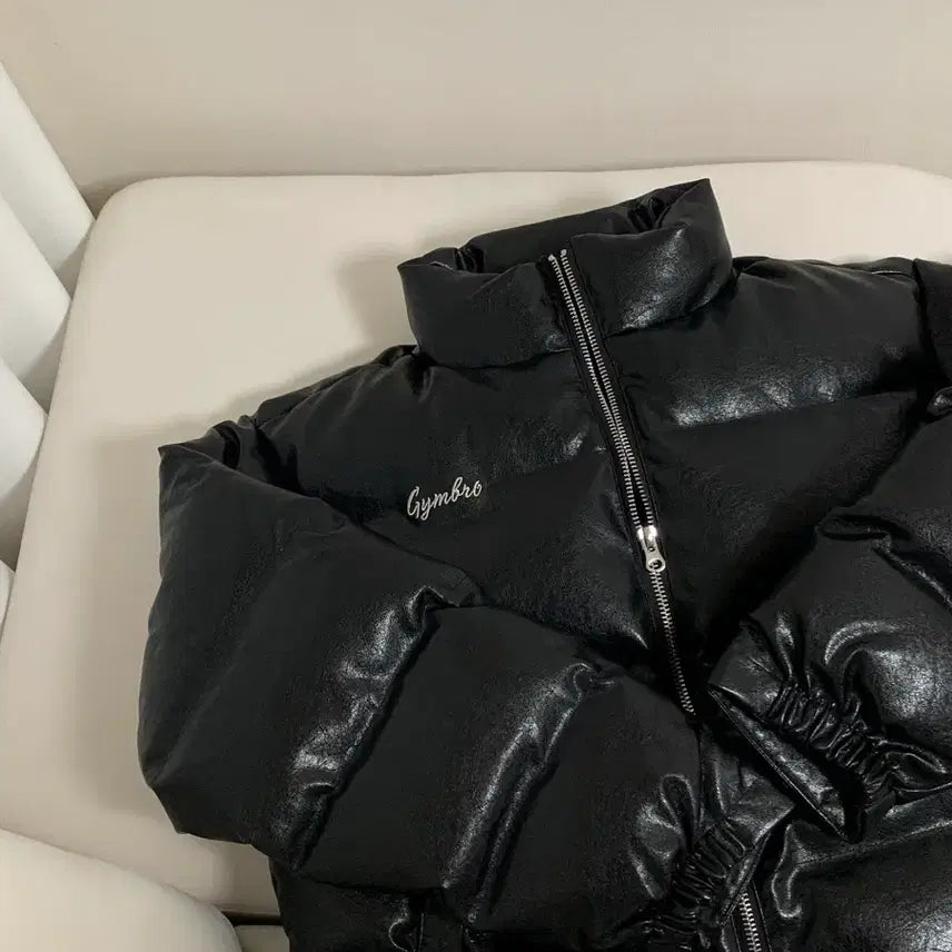 [BUNJANG] ZimBro Heavy Leather Short Padded Jacket / (네고가능) 짐브로 헤비레더 숏패딩 새상품