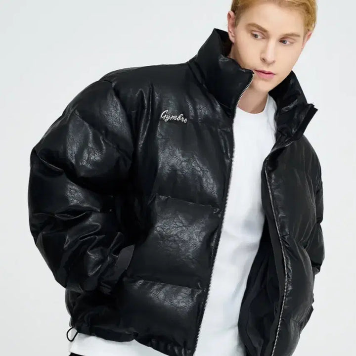[BUNJANG] ZimBro Heavy Leather Short Padded Jacket / (네고가능) 짐브로 헤비레더 숏패딩 새상품