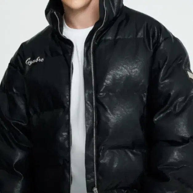 [BUNJANG] ZimBro Heavy Leather Short Padded Jacket / (네고가능) 짐브로 헤비레더 숏패딩 새상품