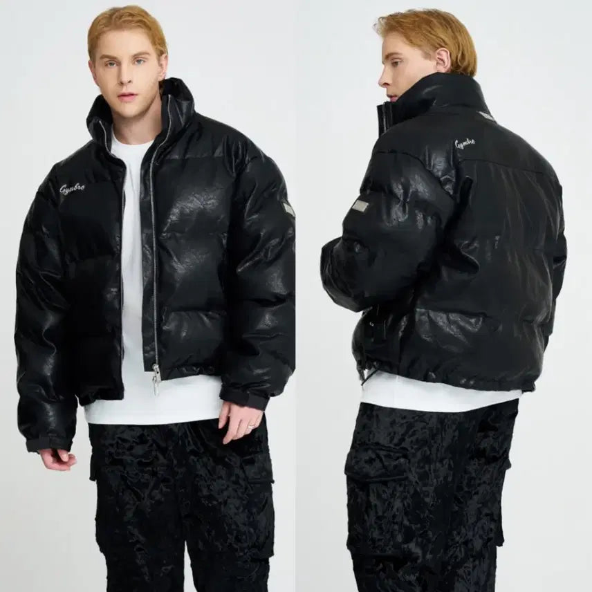 [BUNJANG] ZimBro Heavy Leather Short Padded Jacket / (네고가능) 짐브로 헤비레더 숏패딩 새상품