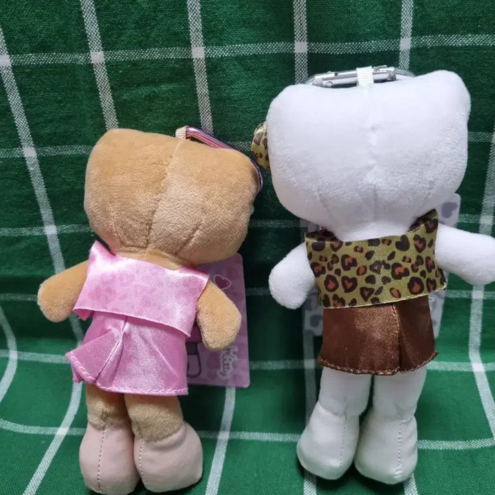 [BUNJANG] Hello Kitty Leopard Print Long Legs Doll Keyring Bundle Set / 2개 일괄 호피 롱다리키티  인형키링