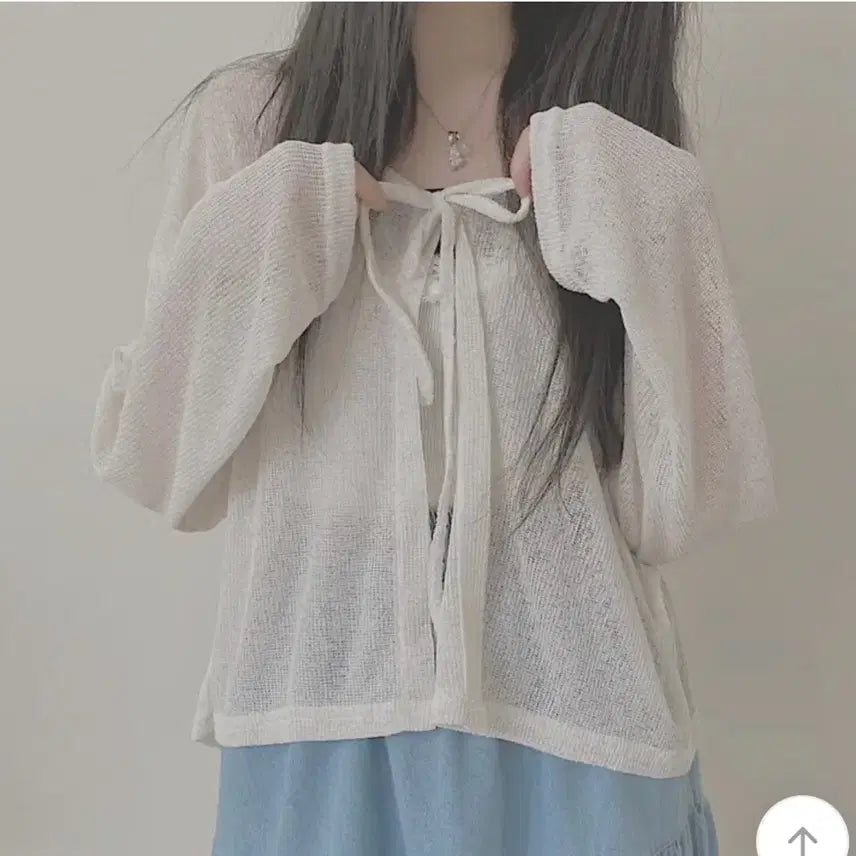 [BUNJANG] White Summer Cardigan / 화이트 여름 가디건