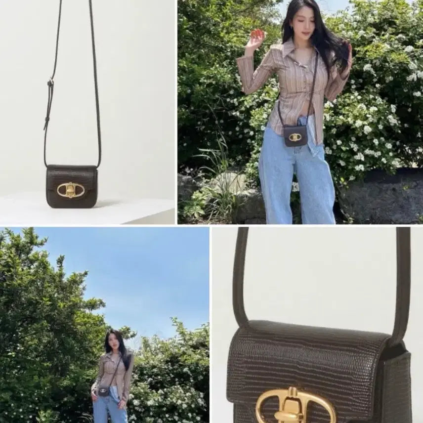 [BUNJANG] Atte Vanessabruno Lizard Embossed Mini Crossbody Bag / 아떼 바네사브루노 리자드엠보 미니 크로스백 (상태 좋음)