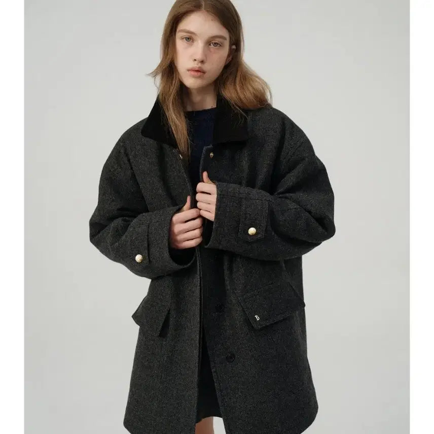 [BUNJANG] The Barnet Charcoal Coat / 더바넷 차콜 코트