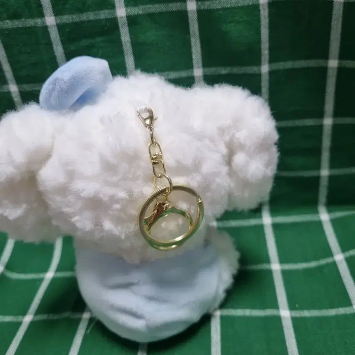 [BUNJANG] Poodle Plushie Keyring / 강아지 인형 화이트 푸들 리본 인형키링